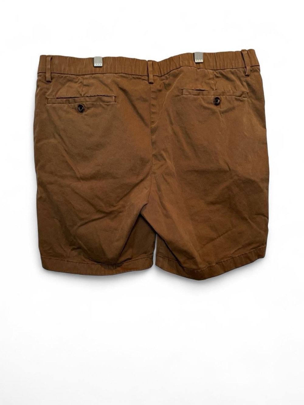 Bearbottom Men's Brown Stretch Shorts Size Large 7" Inseam Khaki Academia Preppy - Picture 2 of 5